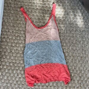 Joie color block linen and silk tank